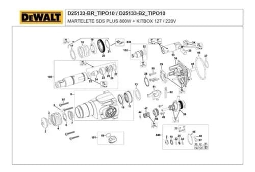 Luva Para Martelete Dewalt D2133 E D25134 - N417853