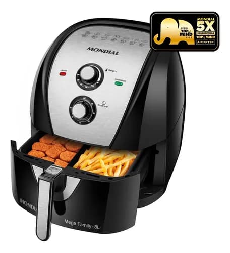 Fritadeira Sem Óleo Air Fryer 8L Mondial - AFD-80-BI