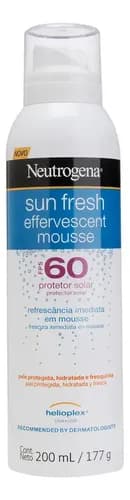 Protetor solar Neutrogena Sun Fresh Mousse Efervescente 60FPS 200mL
