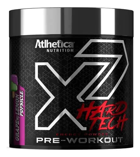 Pre Treino X7 Hard Tech 200g Beta Alanina Atlhetica Sabor Grape Com Lemon