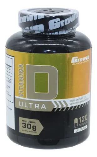 Vitamina D Ultra 120 Cápsulas Growth Supplements Sabor Natural