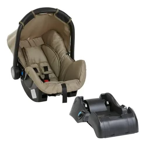 Bebe Conforto Cadeirinha Carro Galzerano Cappuccino + Base Liso