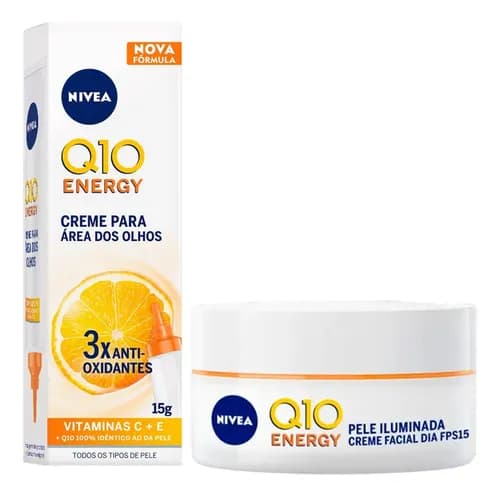 Kit Nivea Q10 Energy Dia Fps15 50g + Q10 Área Dos Olhos 15g