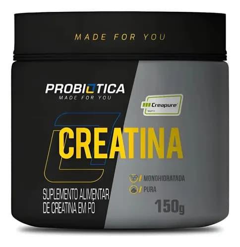 Creatina Creapure Mais Massa Muscular Força Probiotica 150gr Sabor Natural