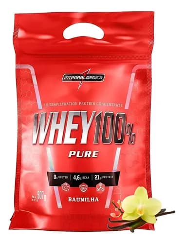 Whey Protein 100% Integralmédica Concentrado 907g - Baunilha