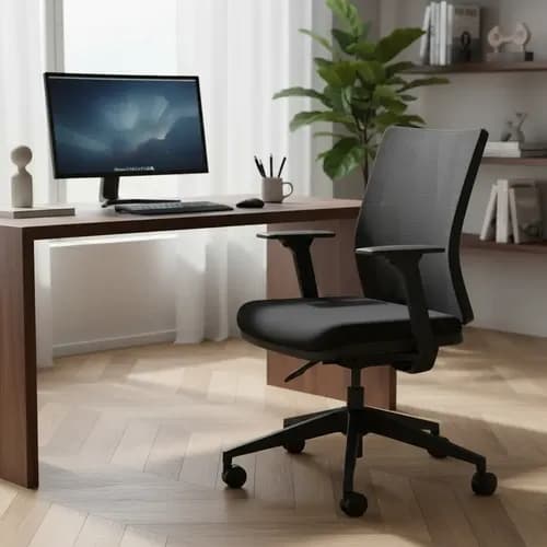 Cadeira Escritório Ergonomica Frisokar Addit Piramidal Preta Altura Ajustável