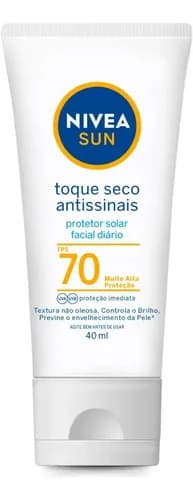 Protetor Solar Nivea Sun Fps 70 Antissinais Toque Seco 40ml