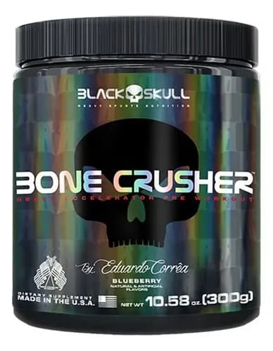 Pré Treino Bone Crusher 300g Black Skull Sabor Blackberry Lemonade