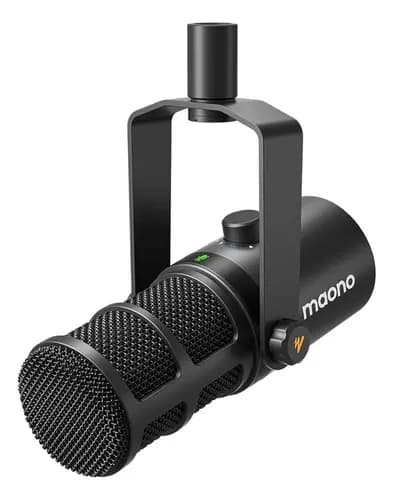 Microfone USB Maono PD400x Podcast Streaming XLR, cor preta