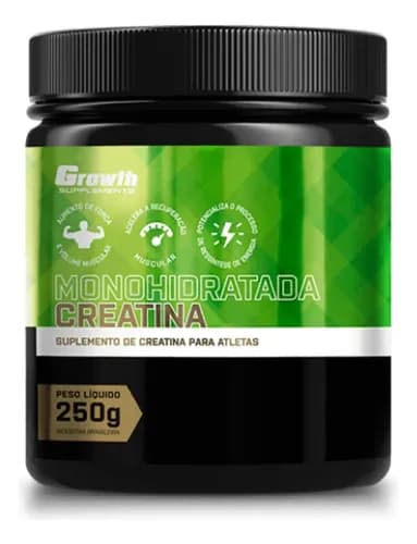 Creatina Monohidratada Growth 250g Sabor Without Flavor