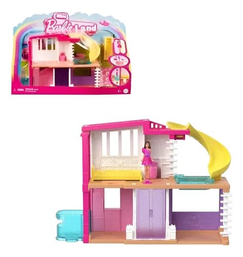 Mini Casa Barbie Barbieland Surpresa para Bonecas com Acessórios