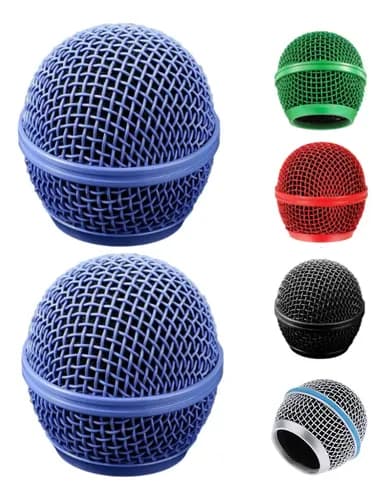 Cabeça de microfone de aço de reposição para Shure Sm58, cor azul