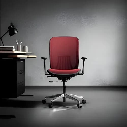 Cadeira Presidente Ergonômica Gamer DT3 Office Vermelha Giratória com Rodas e Braços