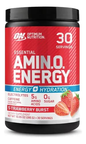 Suplemento de morango Optimum Nutrition Amino Energy 30 doses