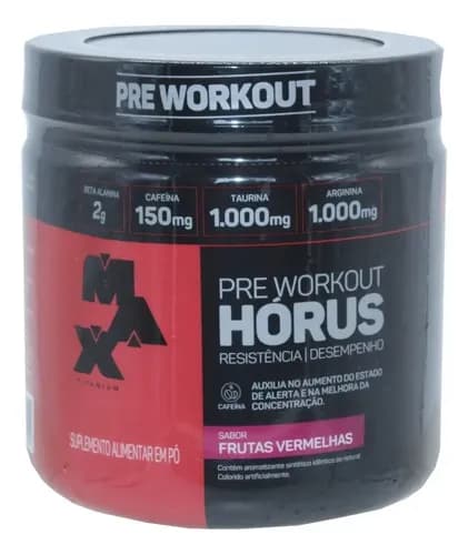 Pre Treino Horus Sabor Frutas Vermelhas Max Titanium 150g