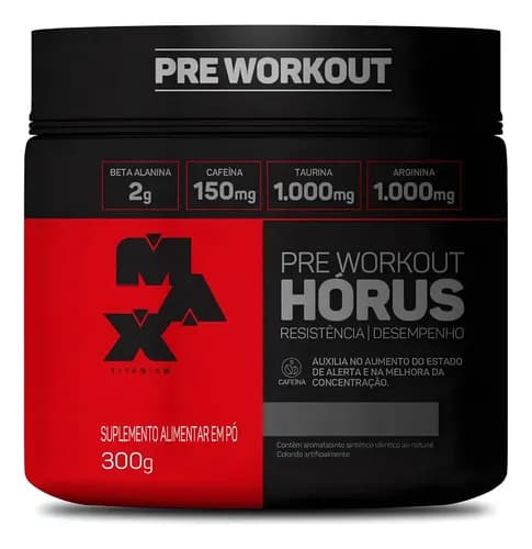 Pre Treino Max Titanium Pré Workout Horus 300g Sabor Blue Ice
