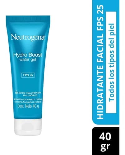 Hidratante facial Neutrogena Hydro Boost Water Gel Facial Fps 25 Hora de aplicação Dia Tipo de pele Todos os tipos de pele