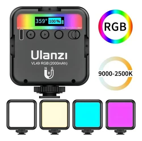 Luz De Led Para Fotos Vídeos - Rgb Ulanzi Vl49 Rgb No Brasil Cor Da Estrutura Classic Black