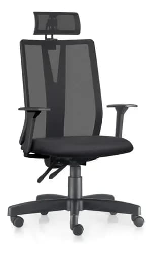 Cadeira Escritório Ergonômica Frisokar Addit Alta Presidente Com Apoio De Cabeça