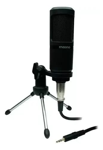 Microfone Condensador Profissional Maono ,preto, Au-pm360tr