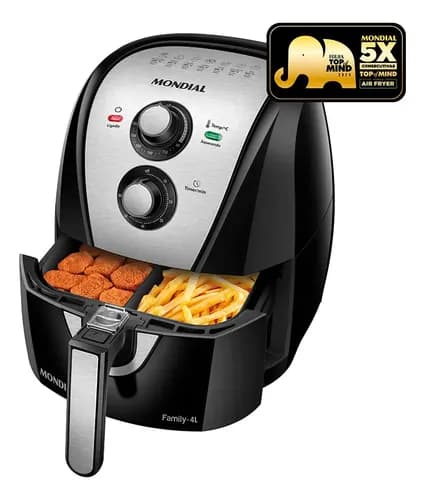 Fritadeira Sem Óleo Air Fryer 4l Mondial 1500w AFD-40-BI