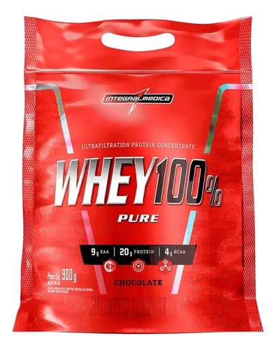 Suplemento en pó Integralmédica Whey 100% Concentrado Whey protein de Whey 100% Pure 900g Integralmedica sabor chocolate x 900g