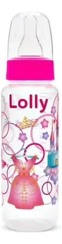 Mamadeira Lolly Rosa 240ml Silicone Sem BPA
