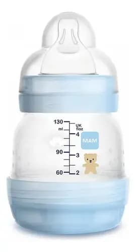 Mamadeira Mam Easy Start 130ml Ursinho 0+ Ma01211 Cor Azul