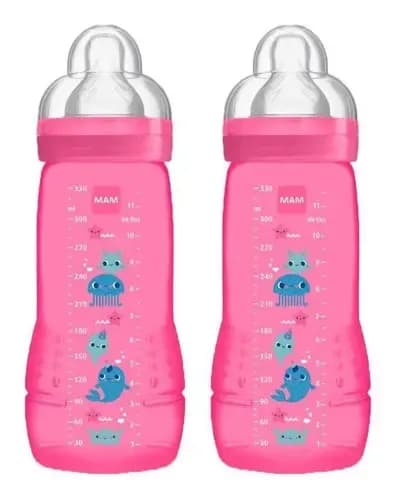 Kit 2 Mamadeira Mam Easy Active - 330ml (4+ Meses)