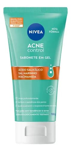 NIVEA Sabonete Facial em Gel Acne Control 150g, Limpa Profundamente, Controla Oleosidade, Previne Acne, Pele com Tendência a Acne