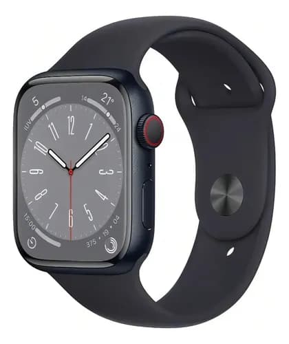 Apple Watch Series 8 Gps 41mm Caixa De Alumínio Meia-noite Cor Da Pulseira Meia-noite/padrão