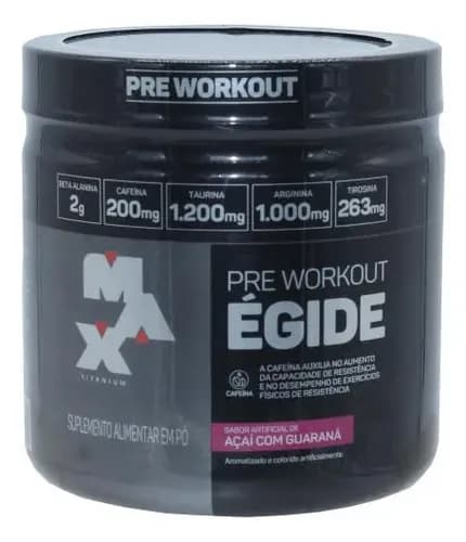Pre Treino Egide Sabor Açai Com Guarana Max Titanium 300g