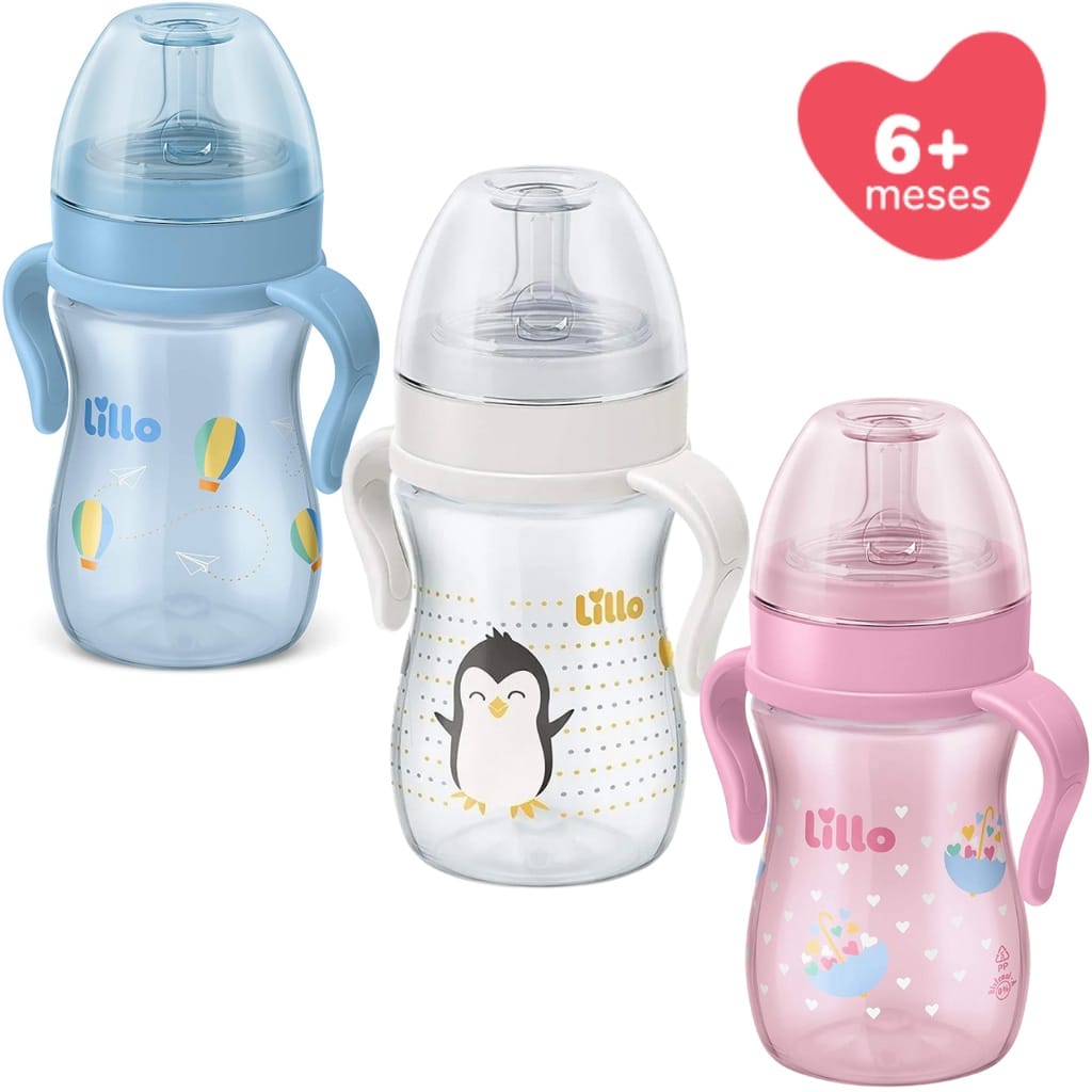 Mamadeira Com Alça Super Evolution +6 Meses Lillo 240ml Cor… · Cor: Branco · Modelo: Antivazamento — foto 2 de 3
