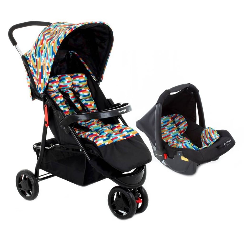 Carrinho Passeio e Bebê Conforto TS Delta Pro Mescla Voyage · Cor: Cinza · Modelo: Cadeira para Alimentação — foto 4 de 4