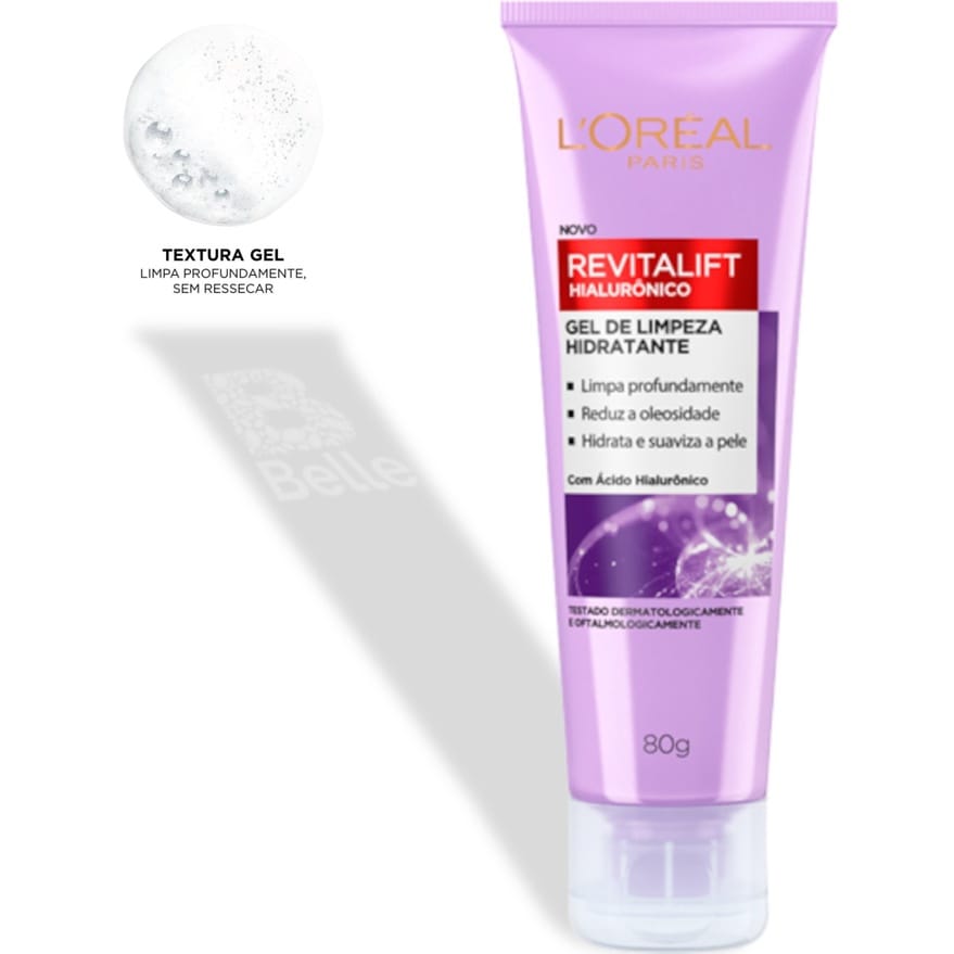 Gel De Limpeza Facial Hialurônico Hidratante Loréal - 80g · GTIN 7897912669554 — foto 5 de 7