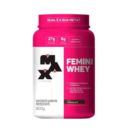 Femini Whey Max Titanium Sabor Morango Pote De 900 G · GTIN 07892089133365 — foto 2 de 2