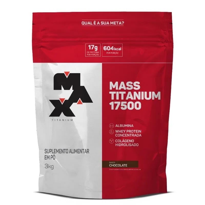 Mass Titanium 17500 3kg Chocolate - Max Titanium · GTIN 7898556498210 — foto 2 de 2