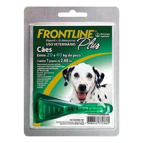 Frontline Plus Cão 20 a 40kg Proteção contra Pulgas e Carrapatos — foto 3 de 3