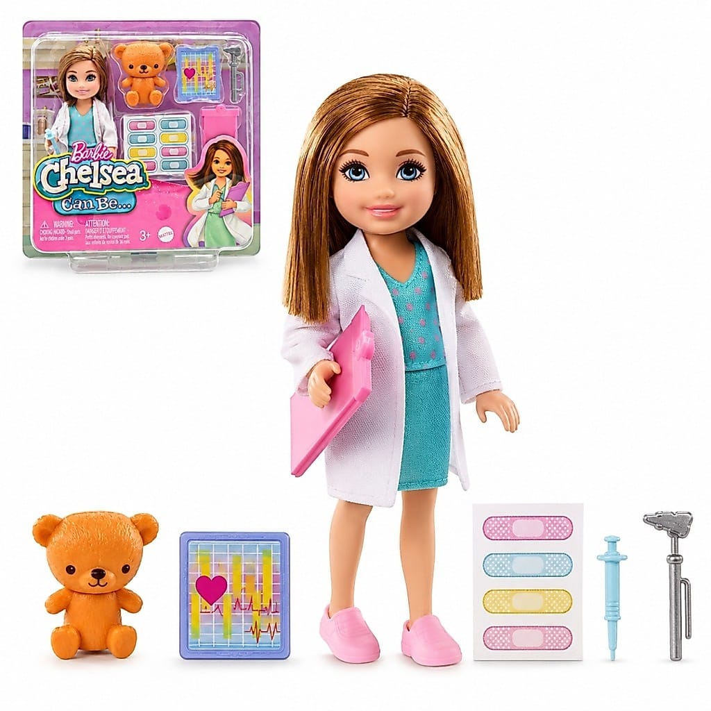 Boneca Barbie Chelsea Profissoes Construtora Mattel Gtn86 — foto 2 de 2