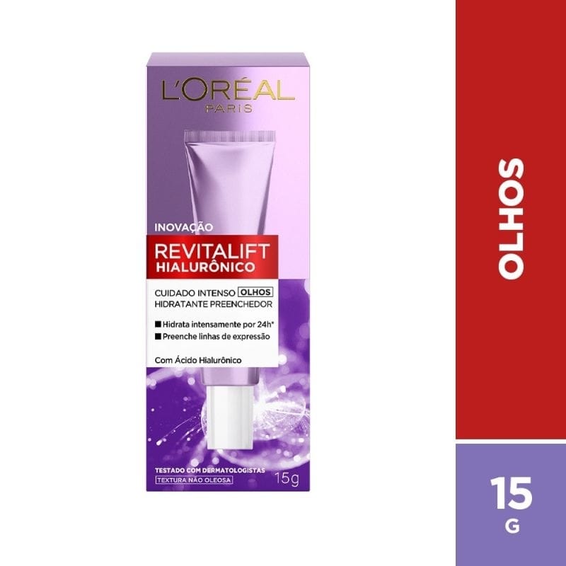 Creme Anti-idade Para Olhos Loréal Paris Hialurônico 15g · GTIN 7899706171571 — foto 7 de 8