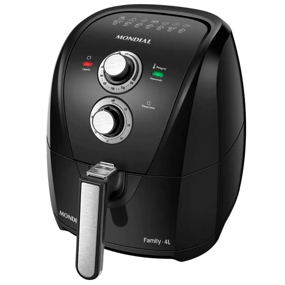 Fritadeira Sem Óleo Air Fryer Mondial Family 4 Litros · Cor: Preto — foto 3 de 3