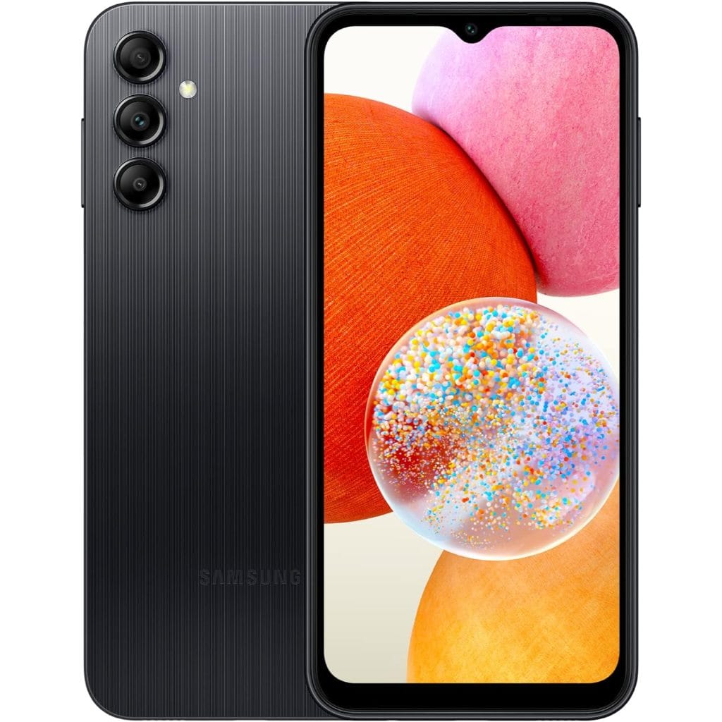 Samsung Galaxy A14 (MediaTek) 5G Dual SIM 64 GB black 4 GB RAM · CPU: MediaTek MT6833 Dimensity 700 — foto 7 de 8