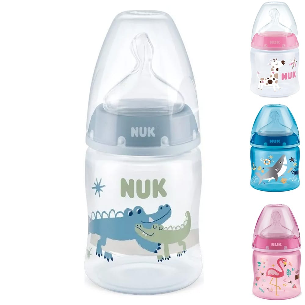Mamadeira Nuk First Choice Temperatura Control S1 150ml Azul · Modelo: Mamadeira temp. control — foto 2 de 3
