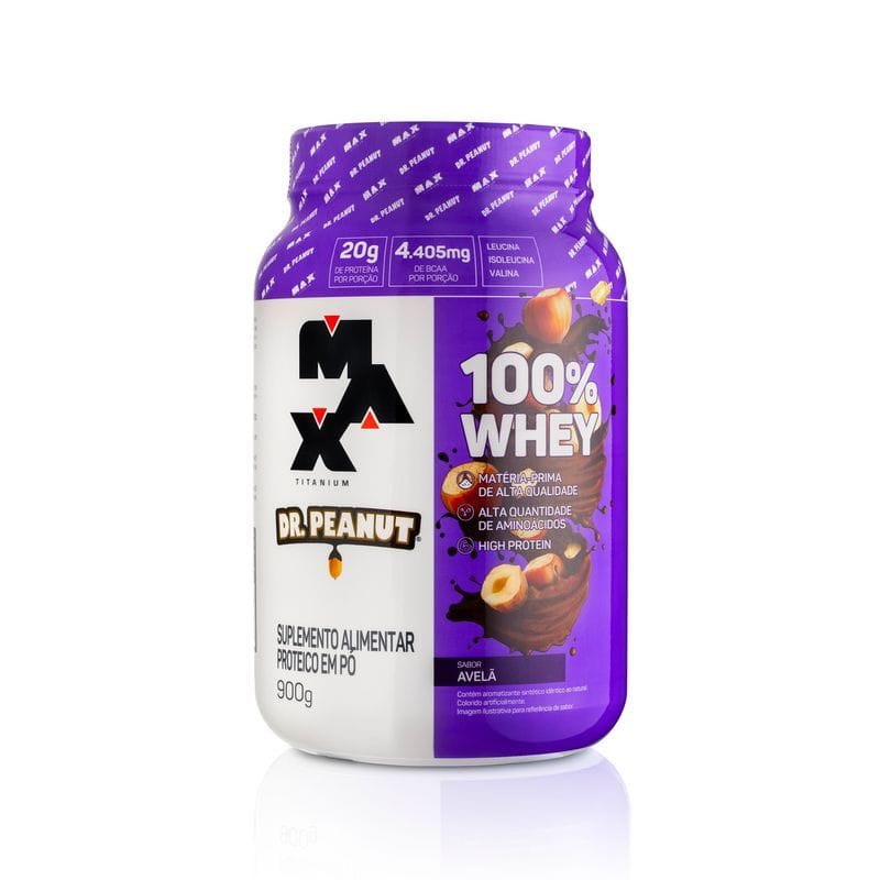 Whey Max Titanium 100% Concentrado X Dr Peanut Sabor Paçoca · GTIN 7890264209812 — foto 4 de 5