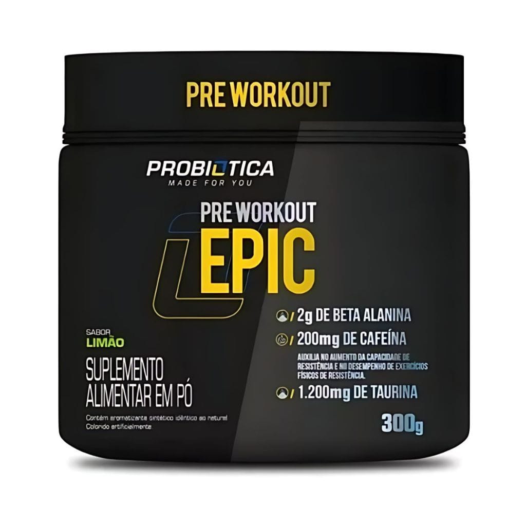Pré Treino Epic 300g Pré Workout Probiotica Sabores Energético · GTIN 7896876013656 — foto 3 de 3
