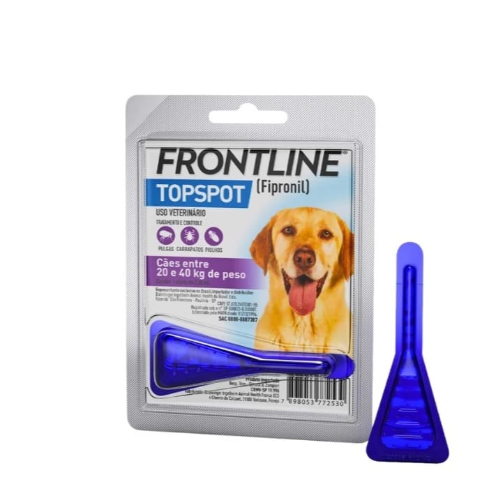 Frontline Antipulgas Carrapatos Para Cães 20 a 40kg Pipeta… · GTIN 7890376747738 — foto 3 de 4