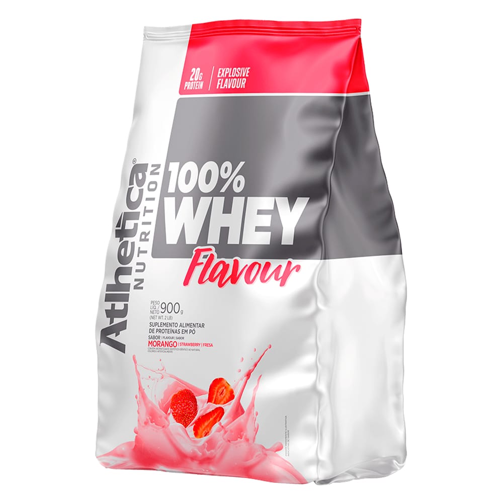 100% Whey Flavour baunilha Pote 900 g Atlhetica Nutrition — foto 7 de 8