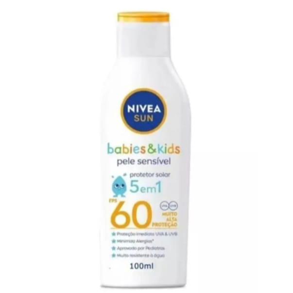 Protetor Solar Nivea Sun Kids Sensitive Fps60 100ml — foto 7 de 8