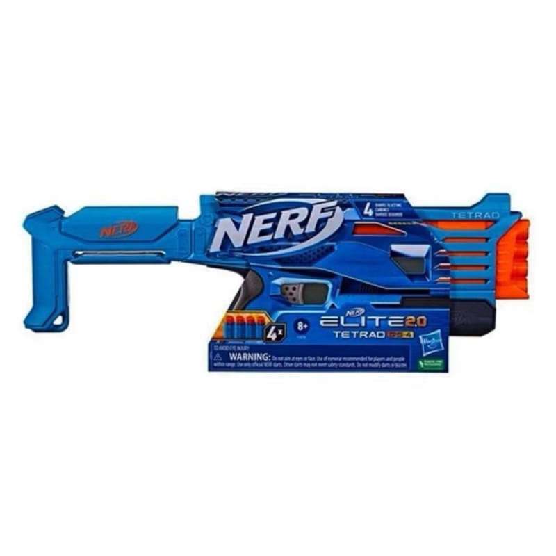 Lançador Nerf Elite 2.0 - Tetrad Hasbro Color Blue Steel · Cor: Azul-aço · Modelo: Elite 2.0 Tetrad — foto 7 de 8