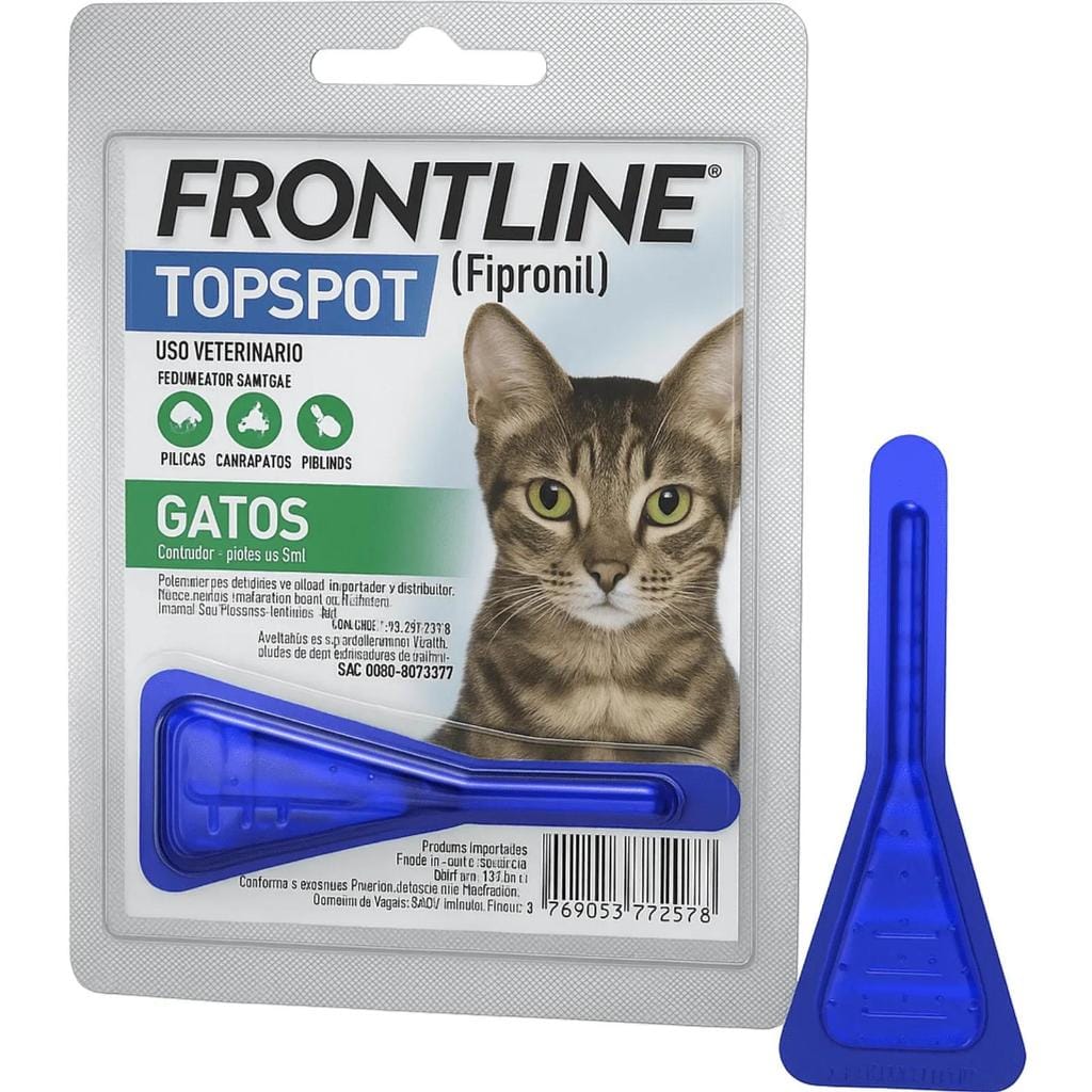 Frontline Topspot Gatos Mata Pulgas Carrapatos Piolhos Pipeta — foto 4 de 4